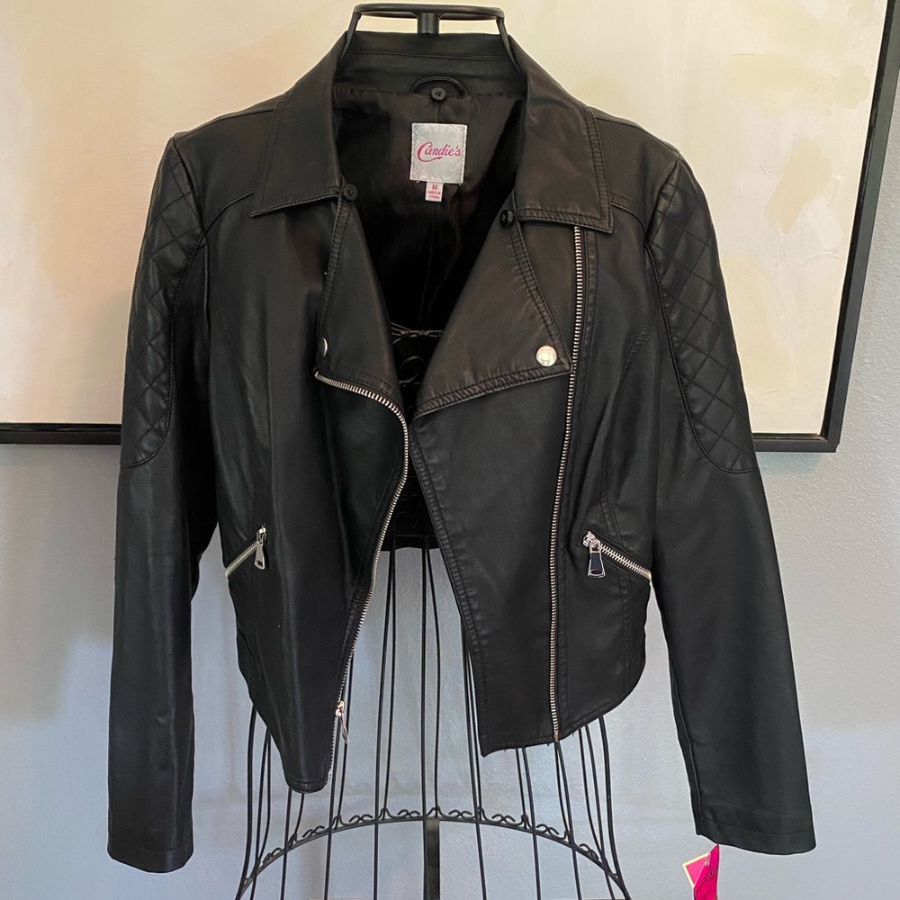 NWT Candies leather jacket